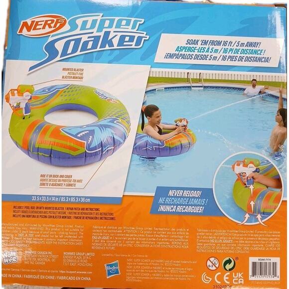 NERF Super Soaker Pool Blaster Cruiser Summer Water Game Play Kid Party Boy Girl - Picture 8 of 8